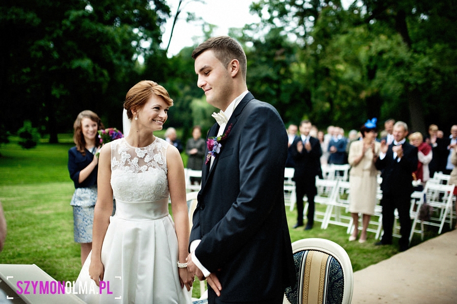 slub koscielny w plenerze