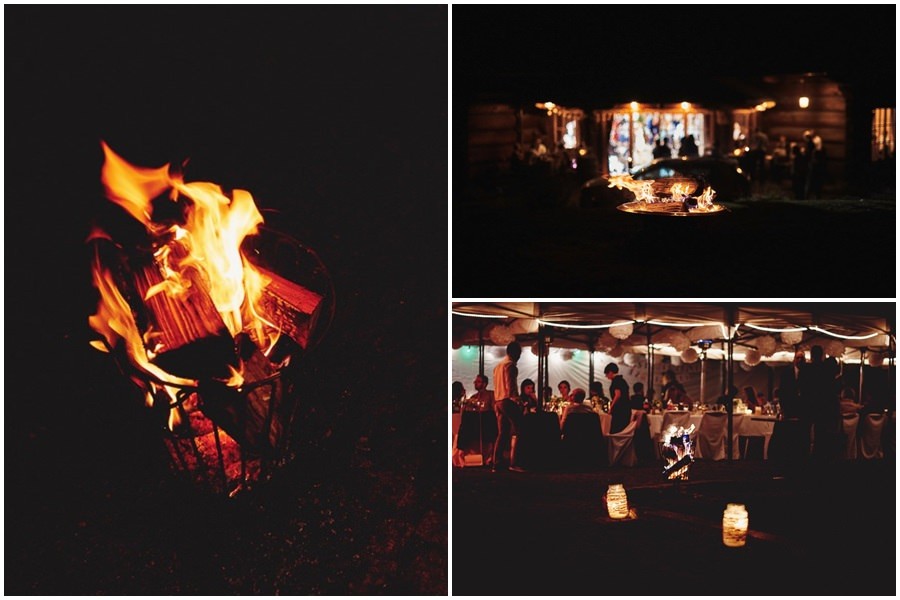 slub w plenerze ogien