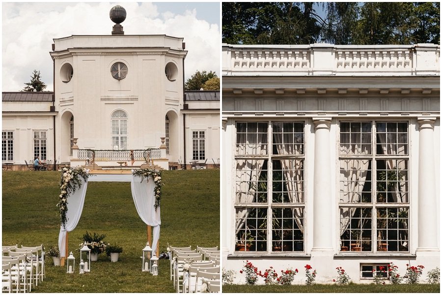 elegancka ceremonia w plenerze