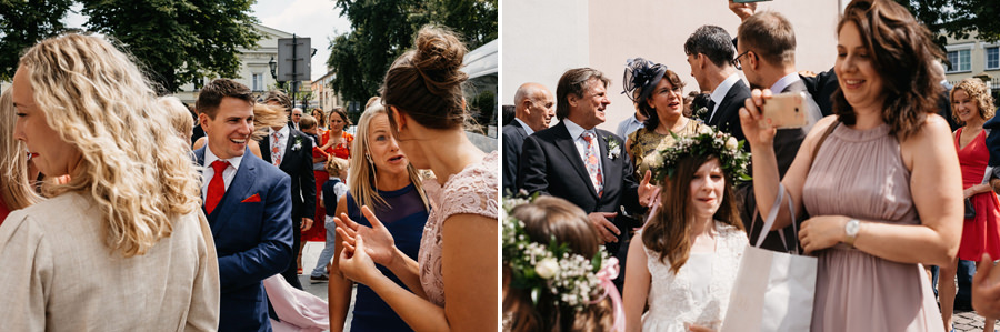 wyjście z kościoła konfetti