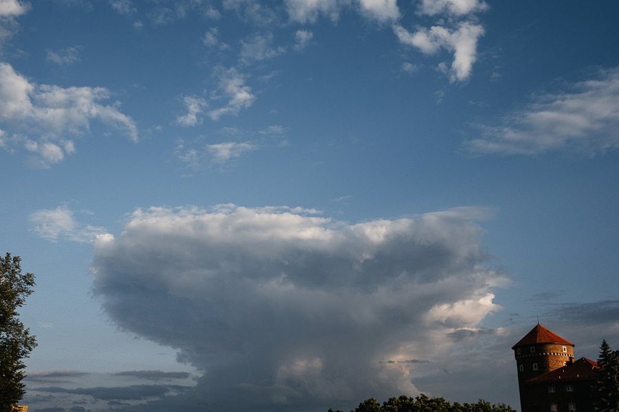 widok na kraków wawel