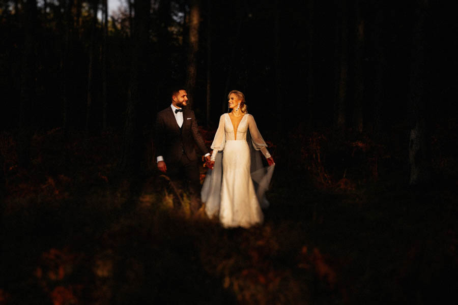 jesienna sesja ślubna