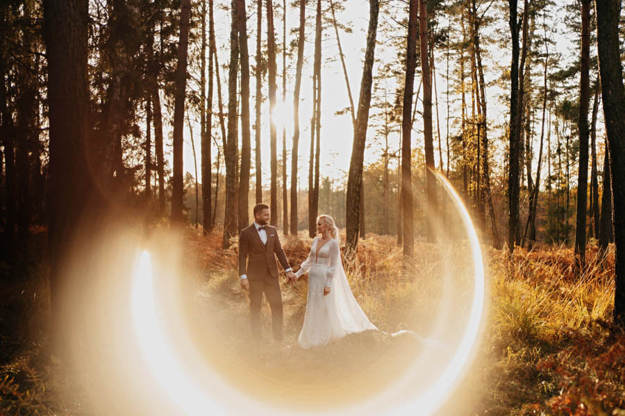 jesienna sesja ślubna