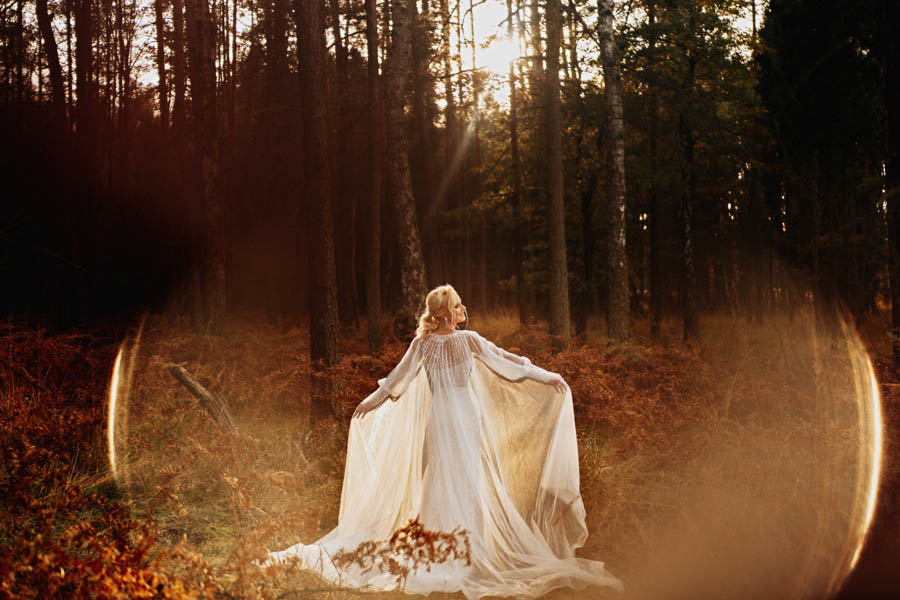 jesienna sesja ślubna