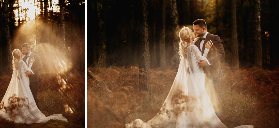 jesienna sesja ślubna