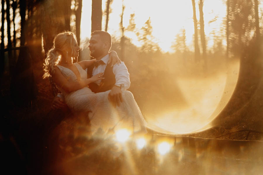 jesienna sesja ślubna