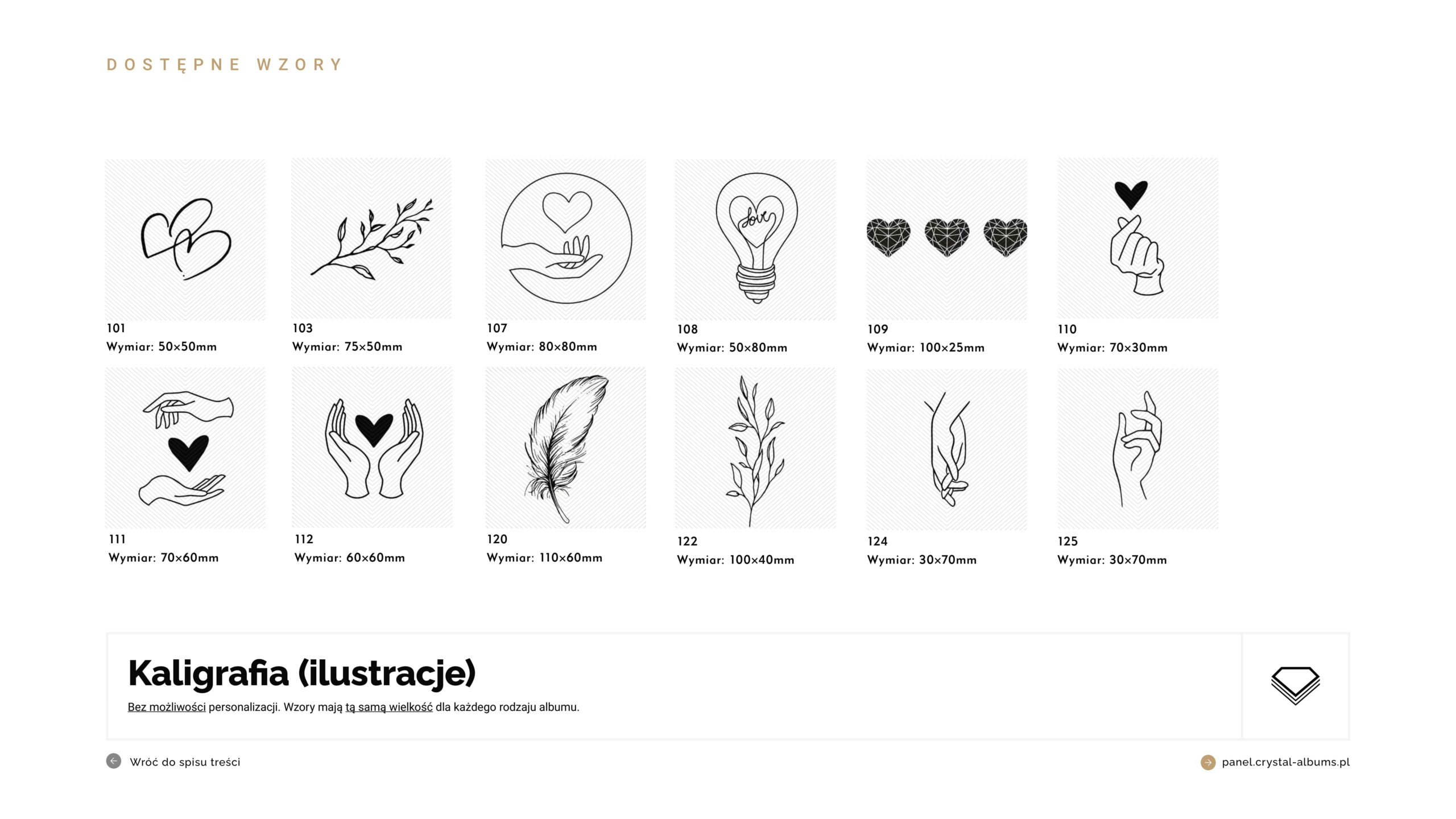 wzornik foto albumów